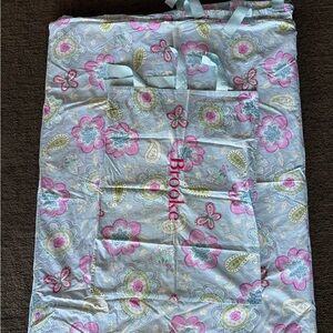 Pottery Barn Kids Twin Duvet Cover with “Brooke” embroidered pillowcase.